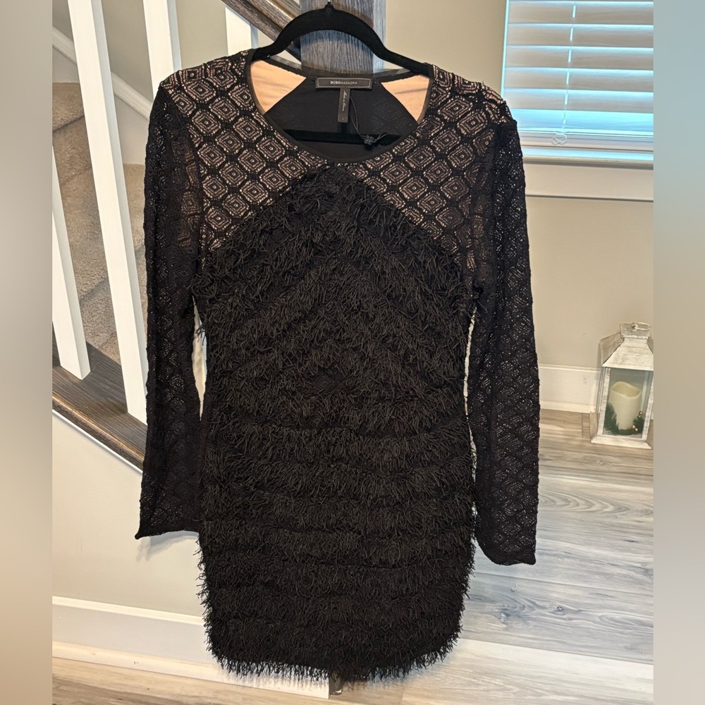 BCBG Maxazria Elegant Black Lace Dress